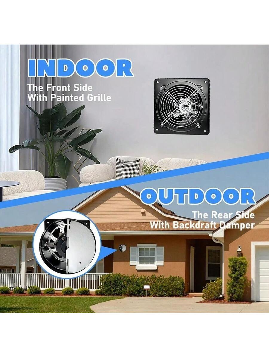 8-Inch Exhaust Fan with Backdraft Damper