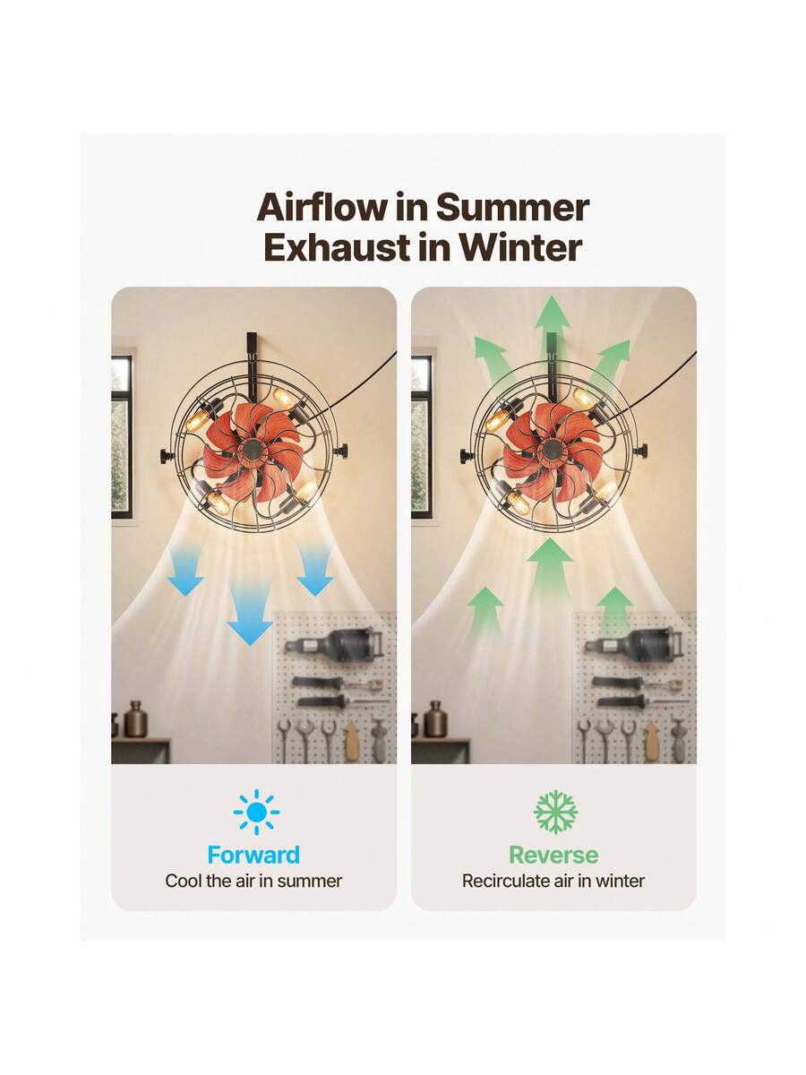 Wall-Mounted Fan & Light — Remote Control