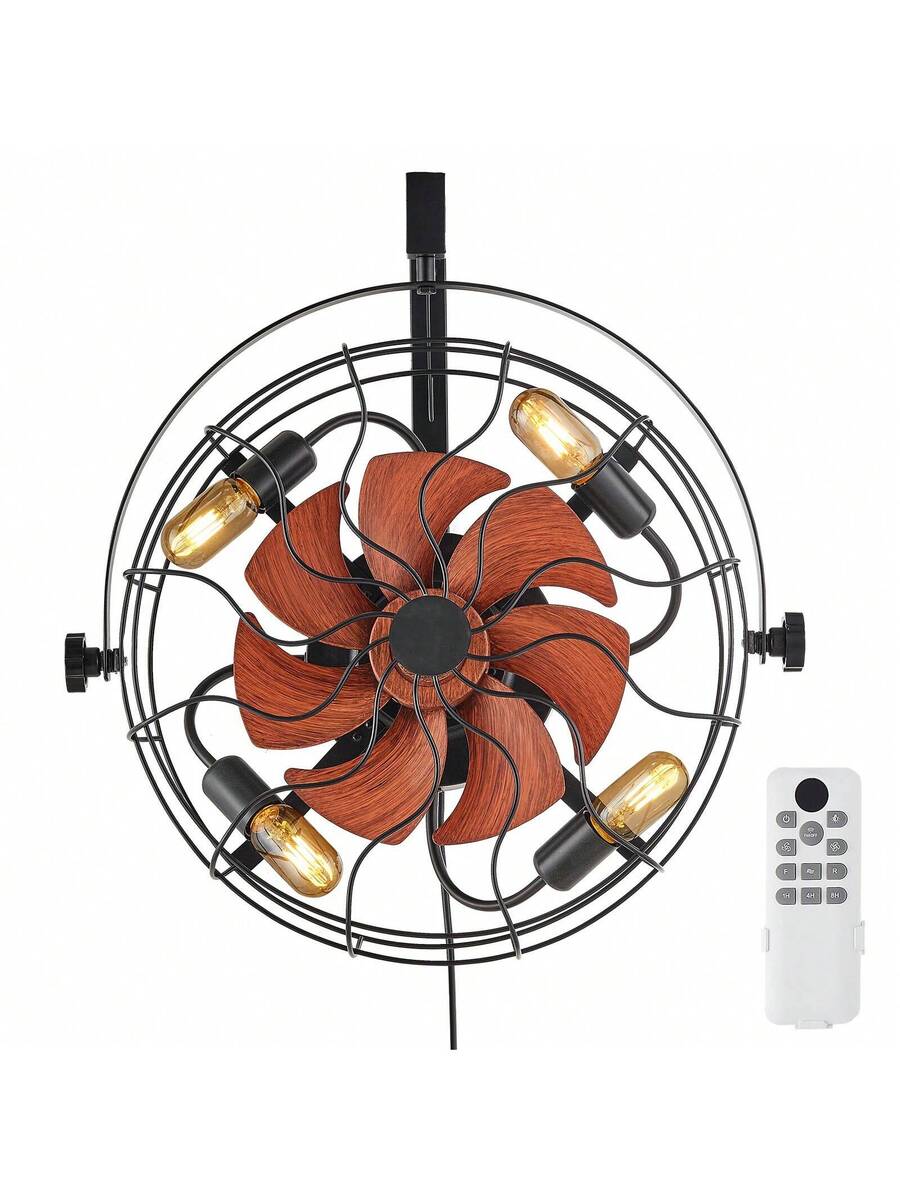 Wall-Mounted Fan & Light — Remote Control