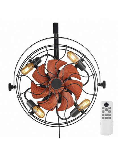 Wall-Mounted Fan & Light — Remote Control