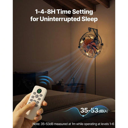 Wall-Mounted Fan & Light — Remote Control