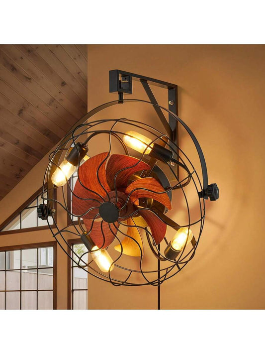 Wall-Mounted Fan & Light — Remote Control