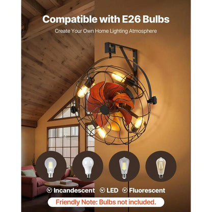 Wall-Mounted Fan & Light — Remote Control