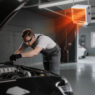 240 V Garage Heater — Wall or Ceiling Mount