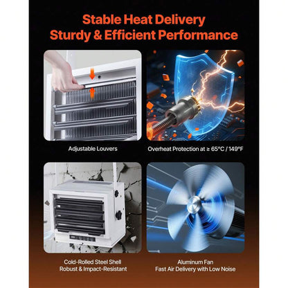 240 V Garage Heater — Wall or Ceiling Mount