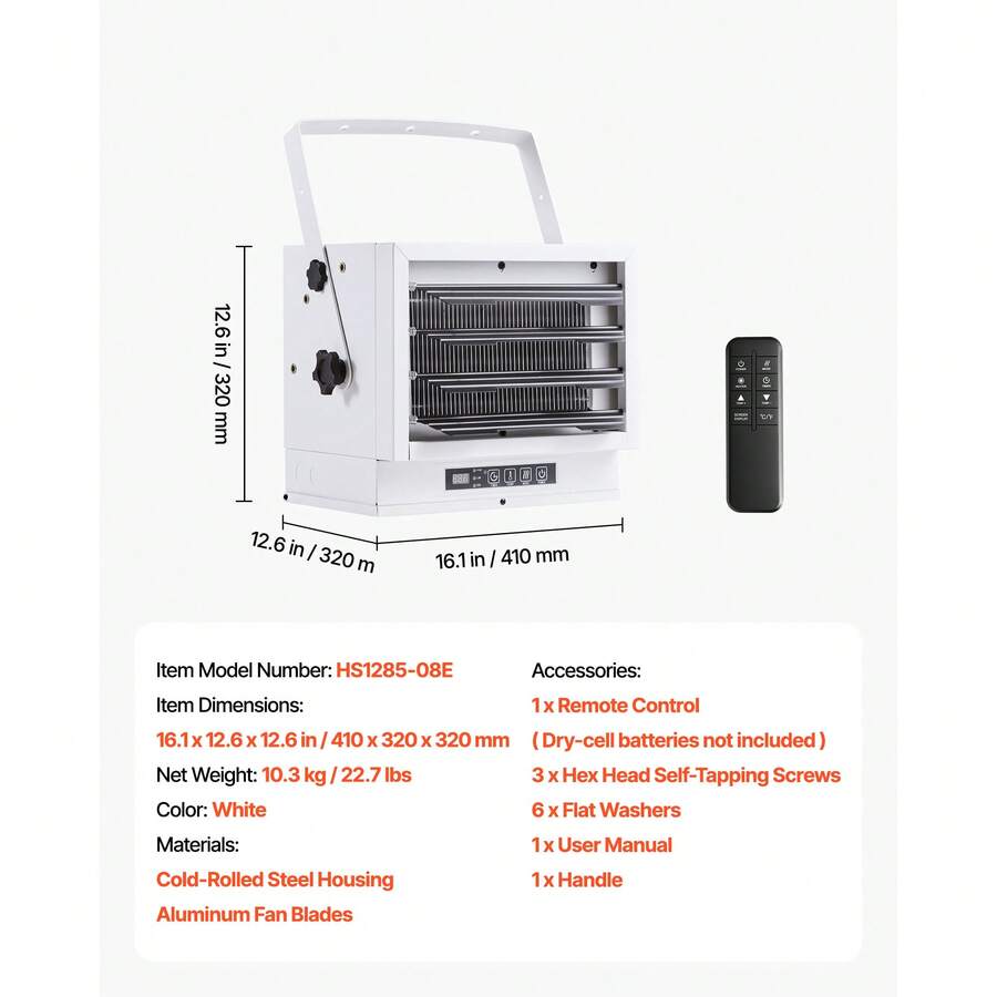 240 V Garage Heater — Wall or Ceiling Mount