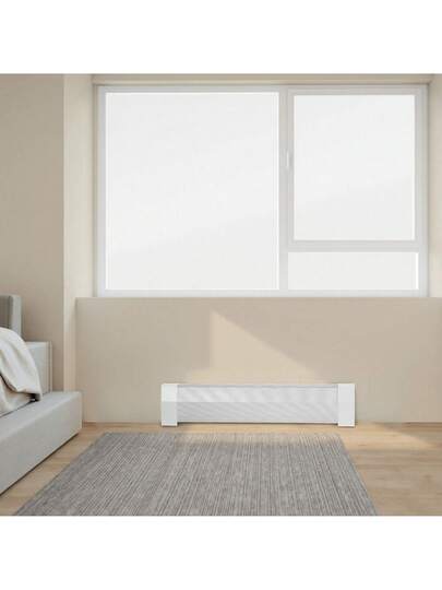 White Steel Baseboard Cover — Front Panel