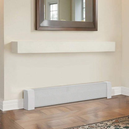 White Steel Baseboard Cover — Front Panel