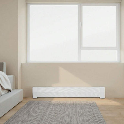 White Steel Baseboard Cover — Front Panel