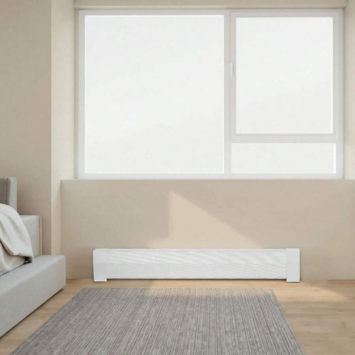 White Steel Baseboard Cover — Front Panel