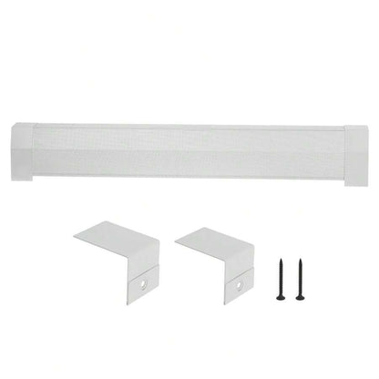 White Steel Baseboard Cover — Front Panel