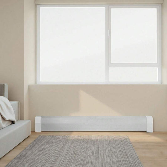 White Steel Baseboard Cover — Vented Front
