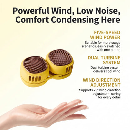 Neck-Worn Personal Fan — Adjustable Speed