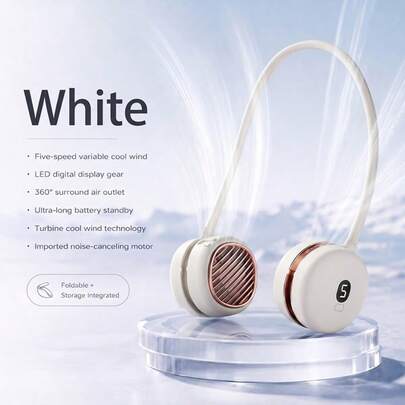 Neck-Worn Personal Fan — Adjustable Speed