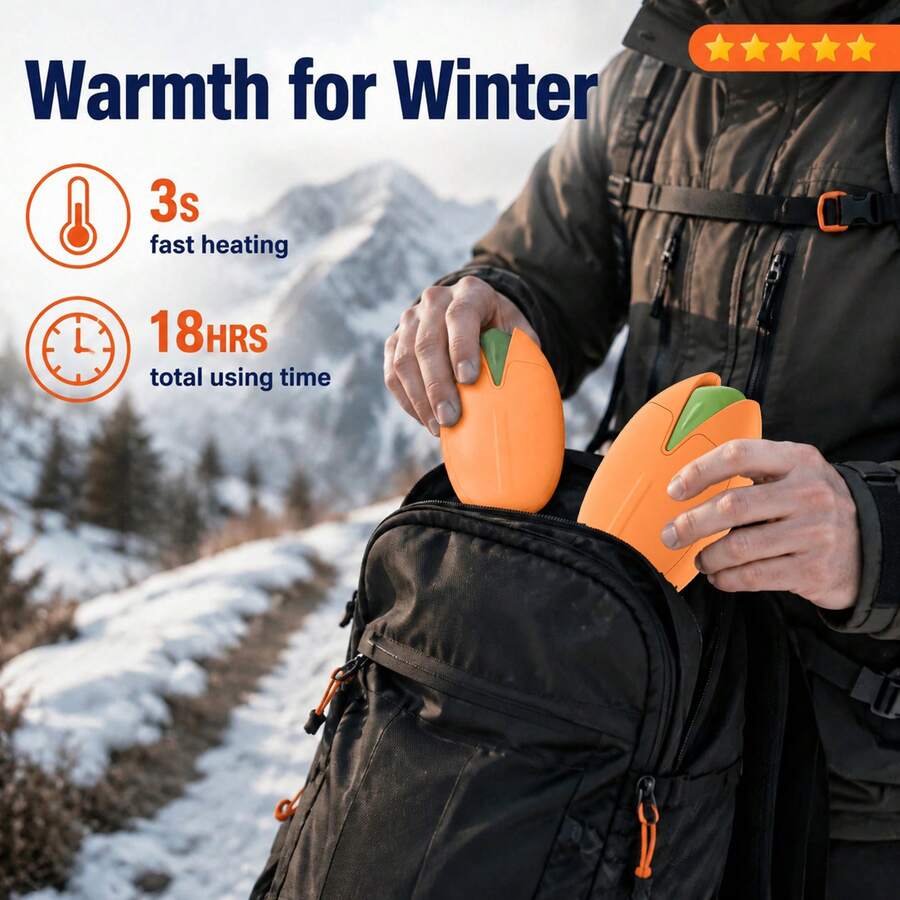 Rechargeable Hand Warmers — Pair
