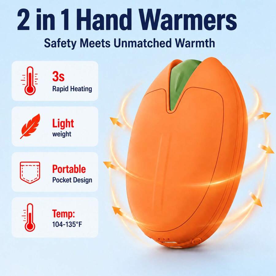 Rechargeable Hand Warmers — Pair